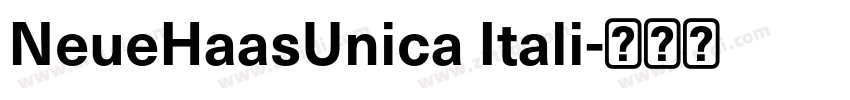 NeueHaasUnica Itali字体转换